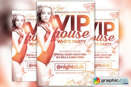 White Party Flyer Template 805457