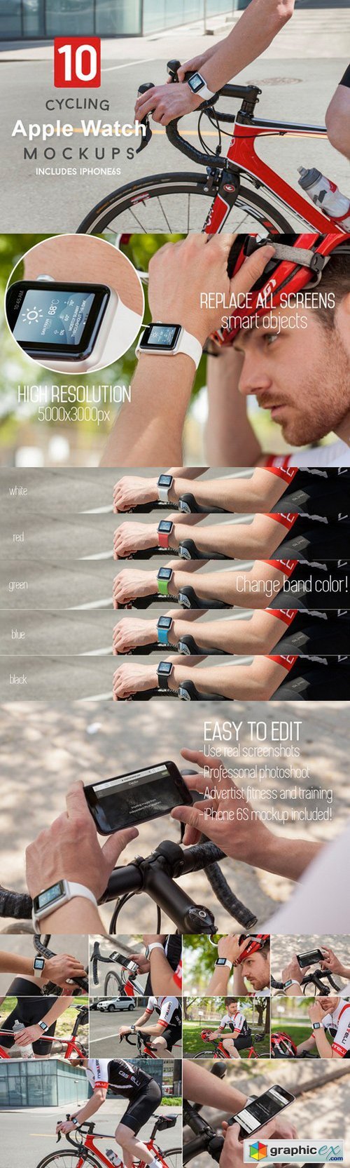 10 Cycling Apple Watch Mockups