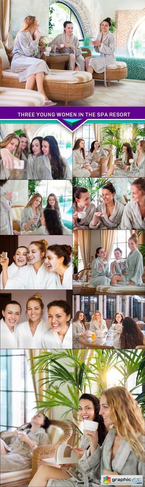 Three young women in the spa resort 10X JPEG