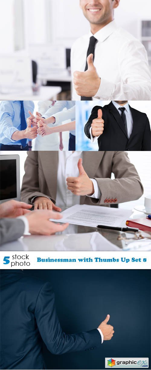 Businessman with Thumbs Up Set 8