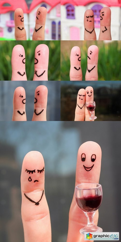 Finger art of couple