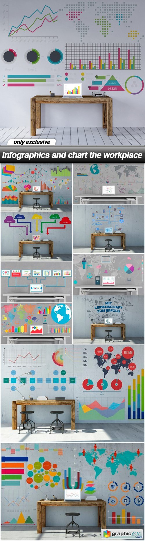 Infographics and chart the workplace - 11 UHQ JPEG