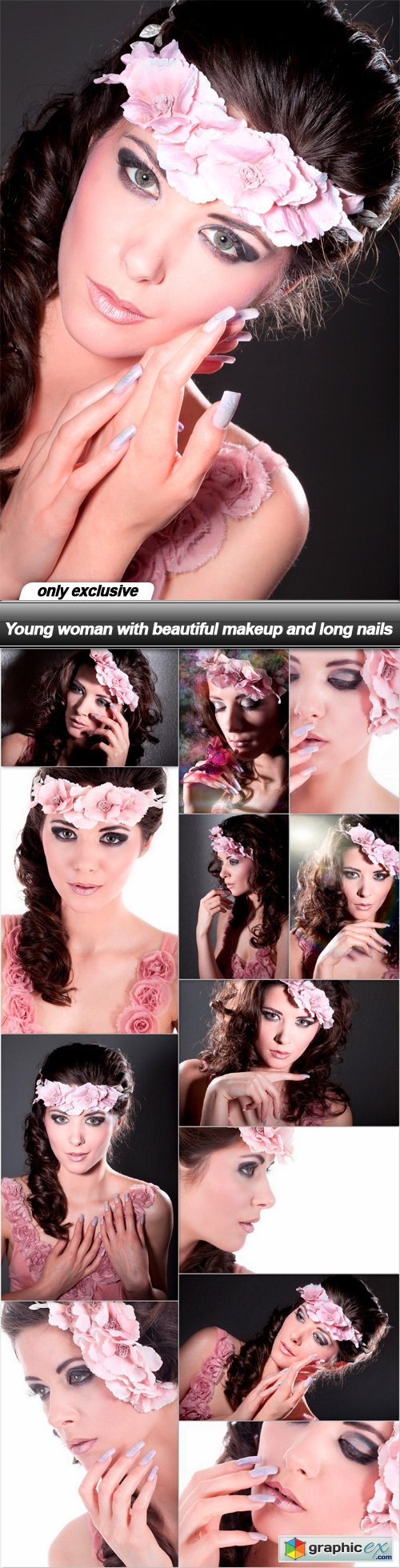 Young woman with beautiful makeup and long nails - 13 UHQ JPEG