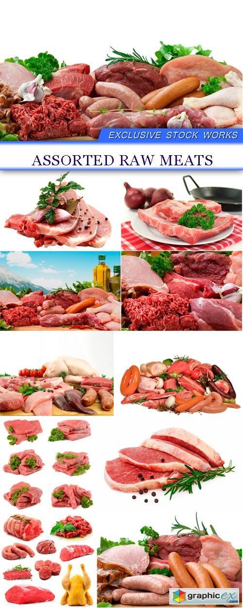 Assorted raw meats 11X JPEG