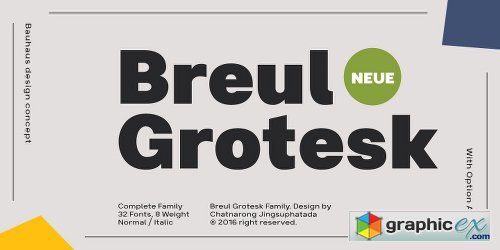 Brueul Grotesk Font Family - 32 Fonts