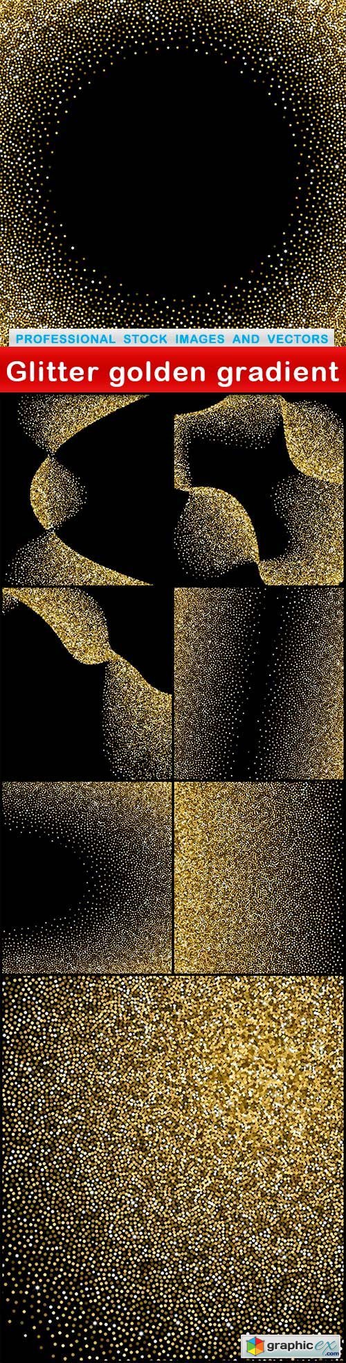 Glitter golden gradient - 8 EPS