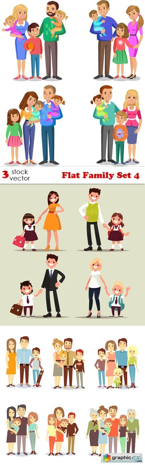 Flat Family Set 4
