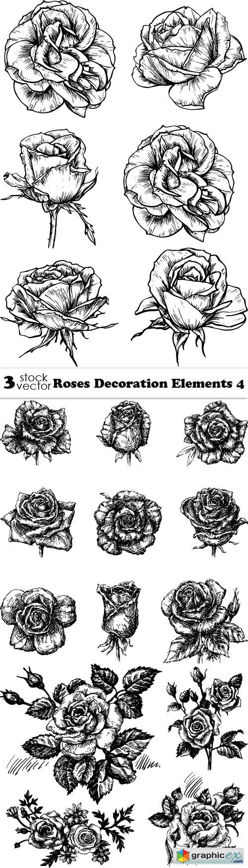 Roses Decoration Elements 4
