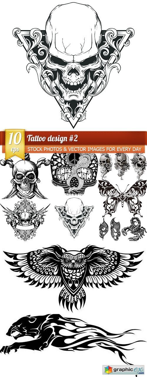 Tattoo design #2, 10 x EPS