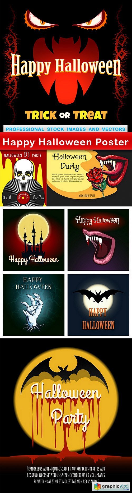 Happy Halloween Poster - 5 EPS