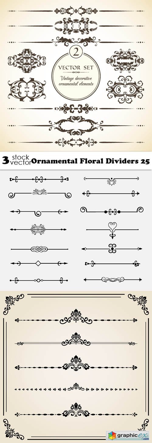 Ornamental Floral Dividers 25