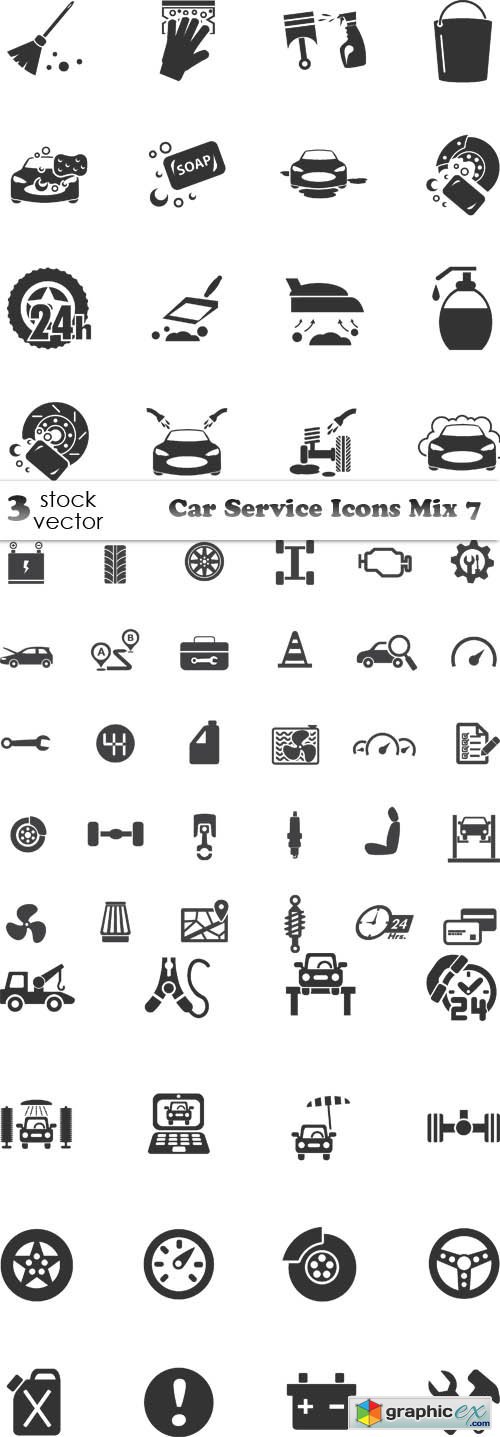 Car Service Icons Mix 7