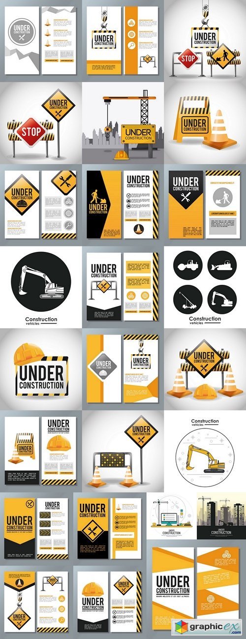 Under construction and repair theme. grunge design. Vector illustration 2