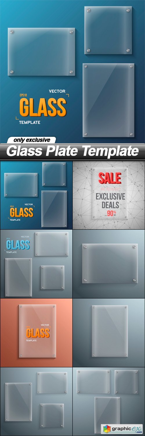 Glass Plate Template - 8 EPS