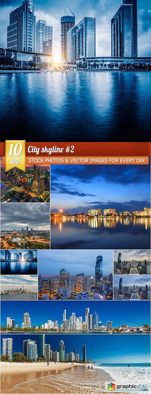 City skyline 2, 10 x UHQ JPEG