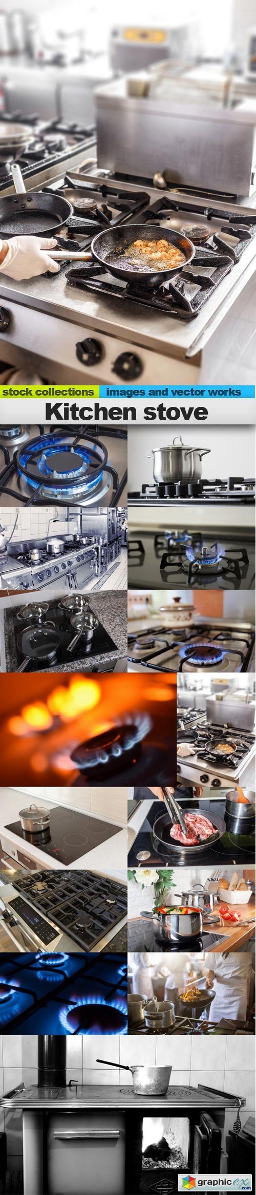 Kitchen stove, 15 x UHQ JPEG