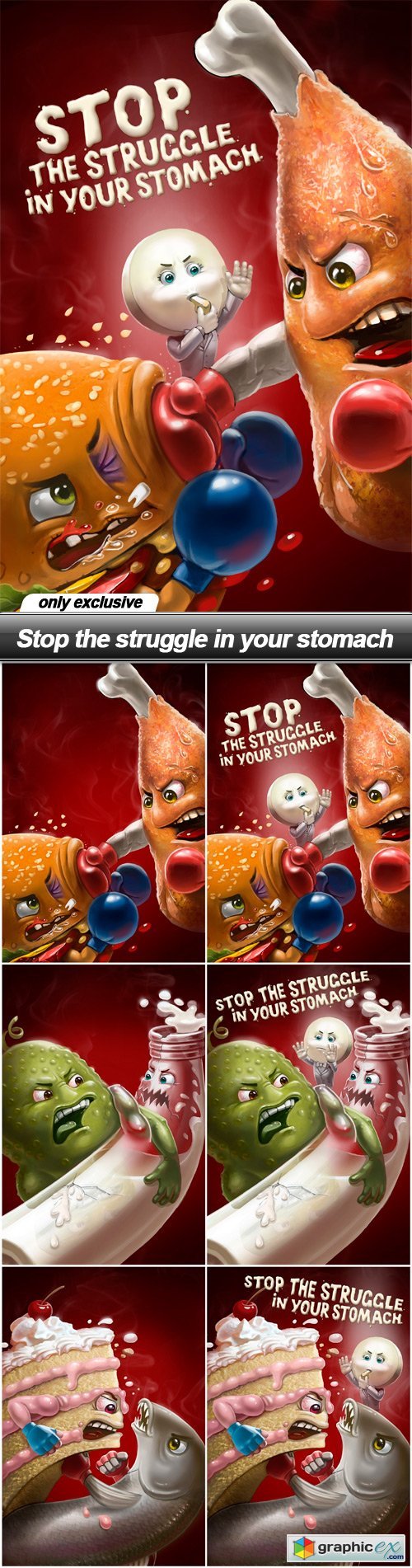 Stop the struggle in your stomach - 6 UHQ JPEG