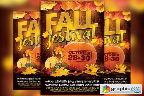 Fall Festival Flyer Template 909119