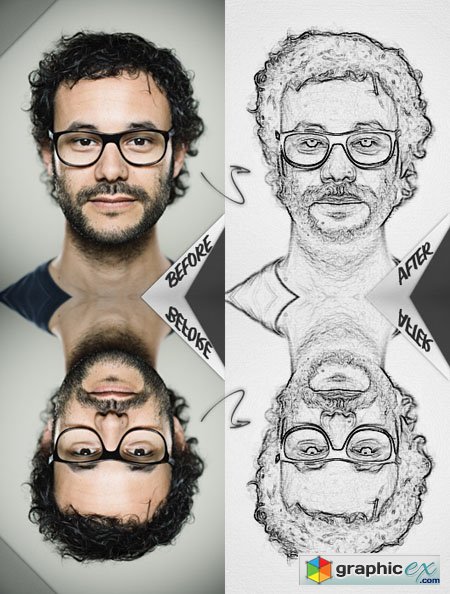  Pencil Drawing Effect - Photoshop Action 