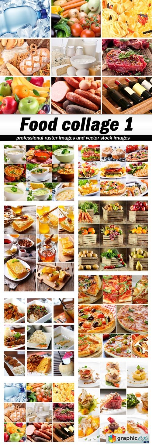Food collage 1 - 8 UHQ JPEG