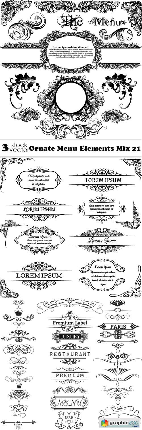 Ornate Menu Elements Mix 21