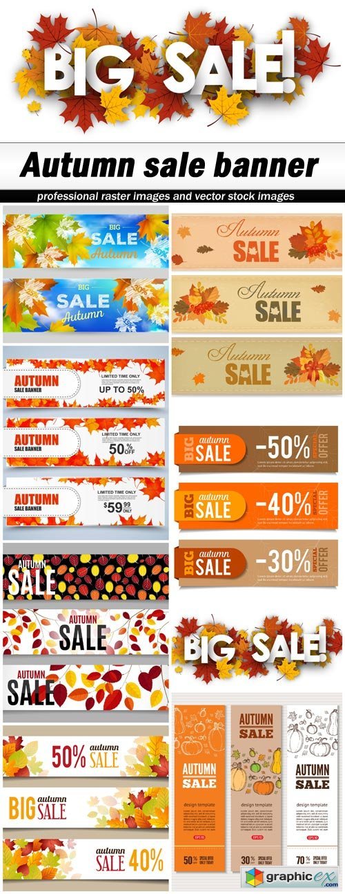 Autumn sale banner - 8 EPS