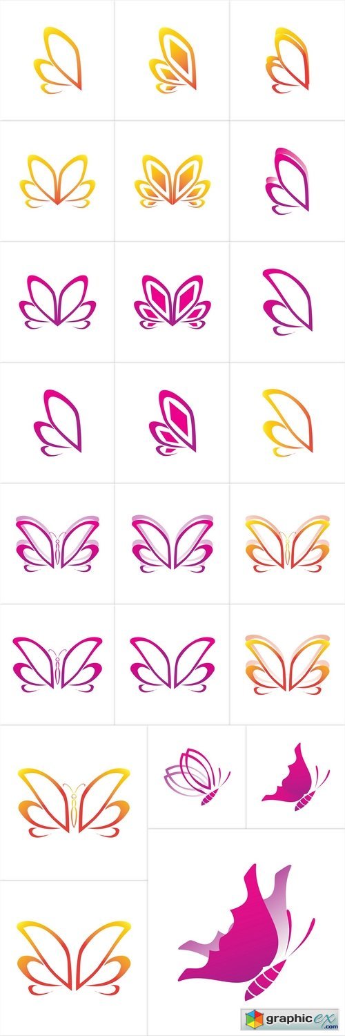 Butterfly Leaf Creative Concept Logo Design 2