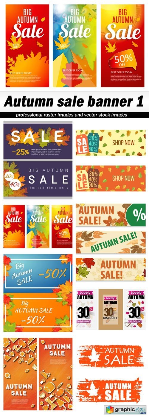 Autumn sale banner 1 - 8 EPS
