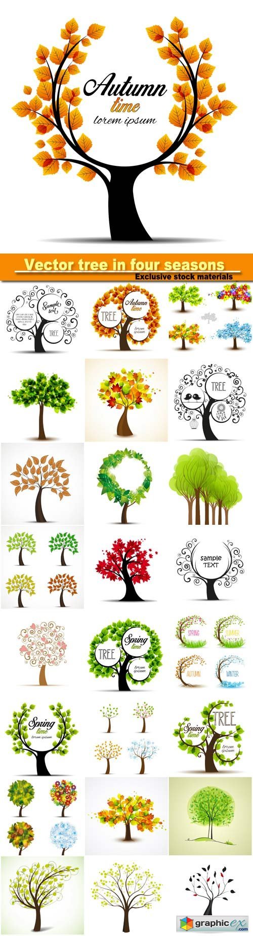 Tree in four seasons - spring, summer, autumn, winter