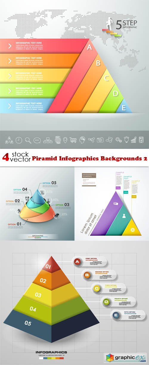 Piramid Infographics Backgrounds 2