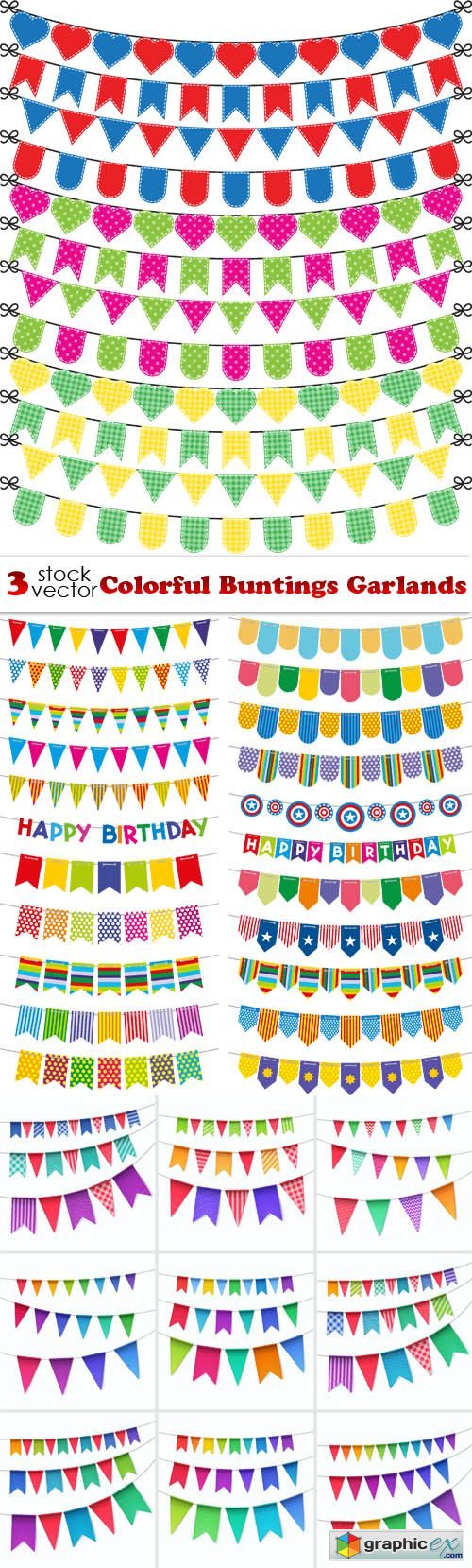 Colorful Buntings Garlands