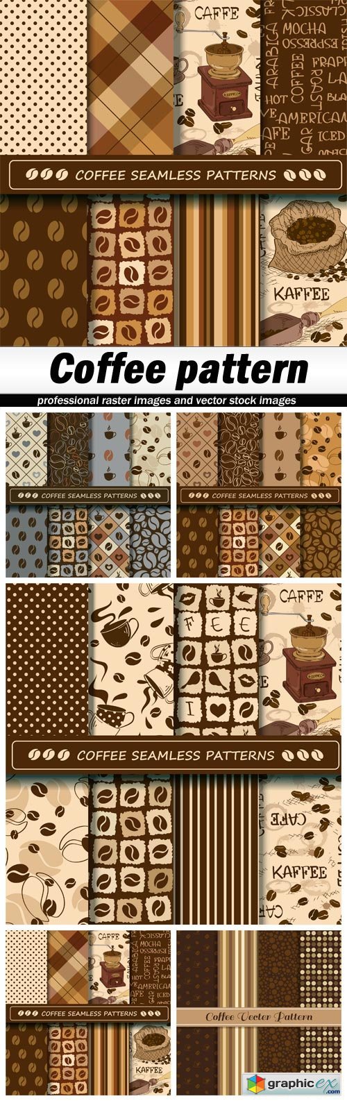 Coffee pattern - 5 EPS