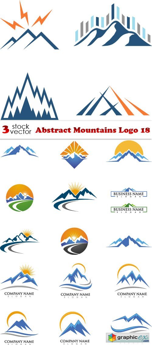 Abstract Mountains Logo 18