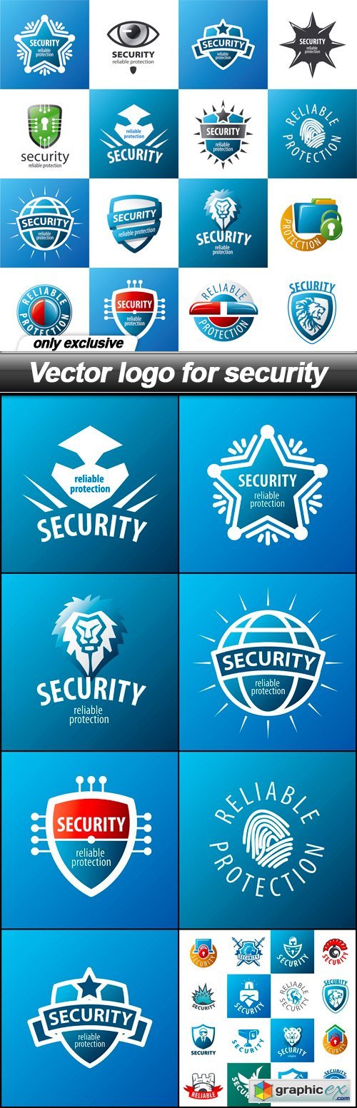 Logo for security - 9 EPS