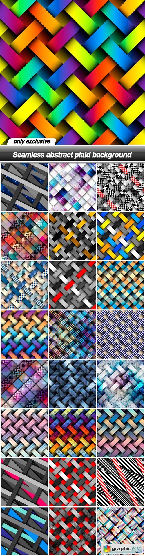 Seamless abstract plaid background - 25 EPS
