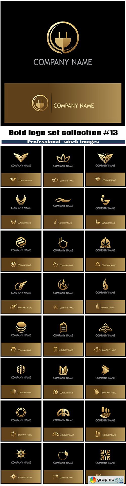 Gold logo set collection #13