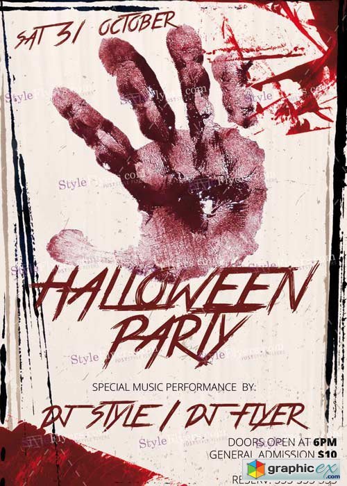  Halloween party PSD V16 Flyer Template 