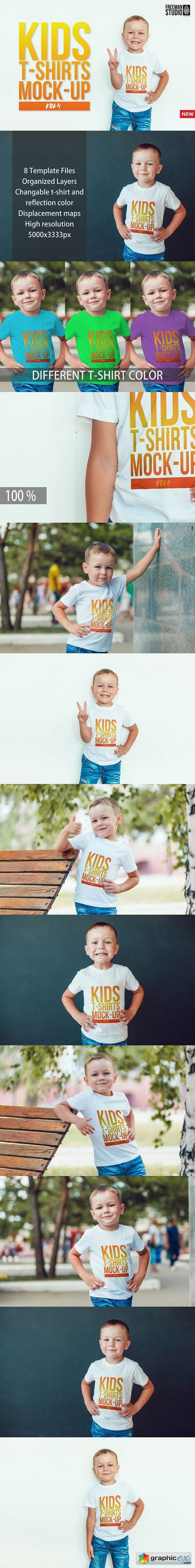 Kids T-Shirt Mock-Up Vol 4
