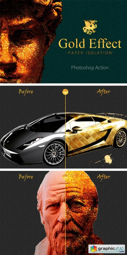 Gold Paper Photoshop Action