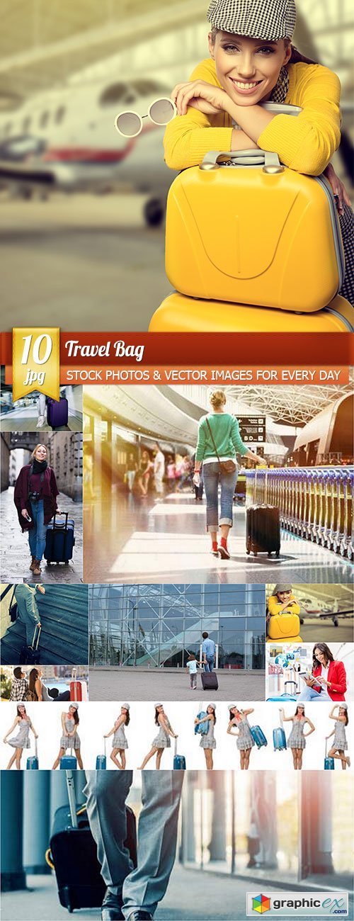 Travel bag, 10 x UHQ JPEG