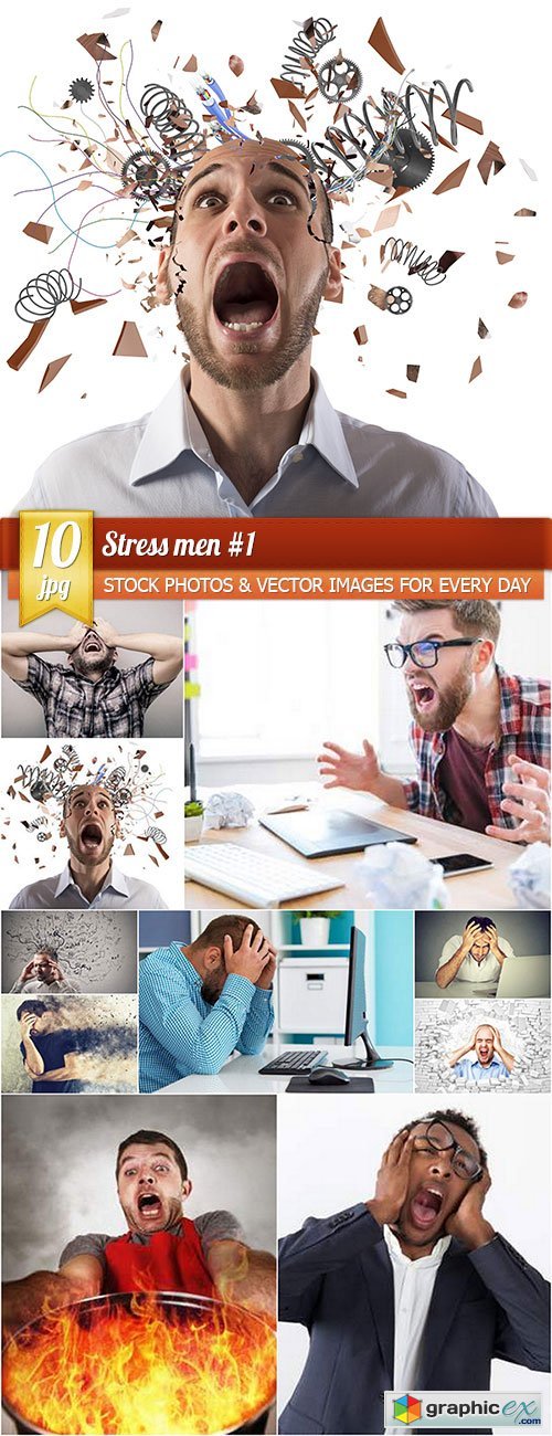 Stress men 1, 10 x UHQ JPEG