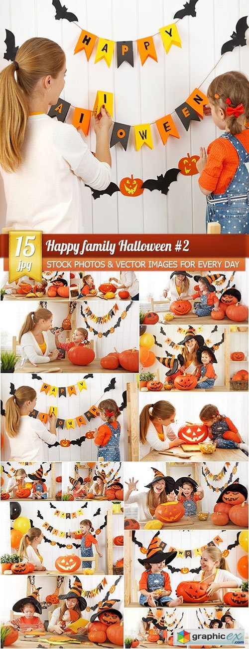 Happy family Halloween 2, 15 x UHQ JPEG