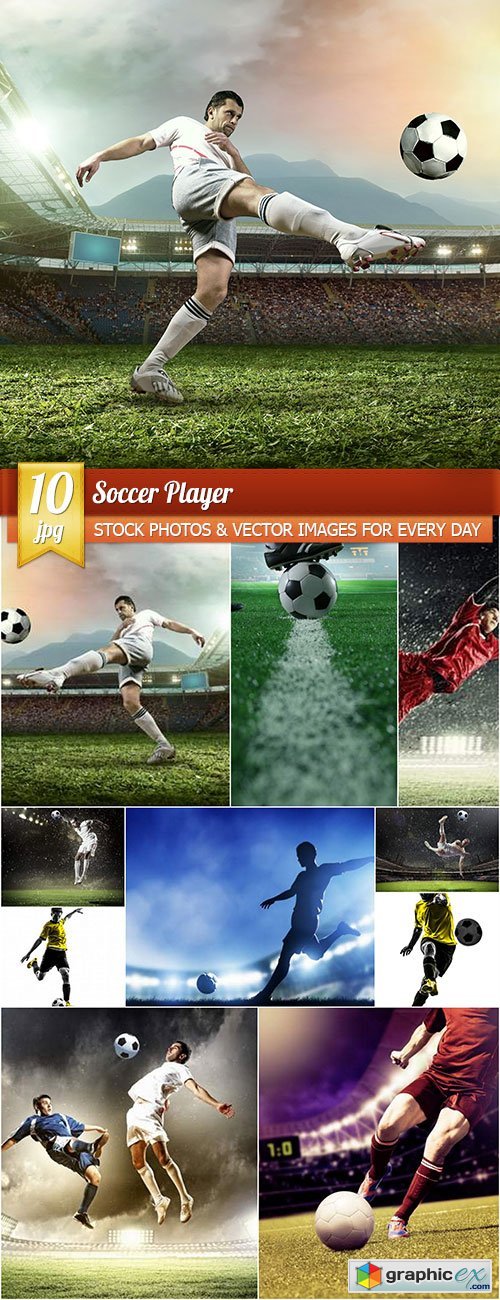 Soccer player, 10 x UHQ JPEG