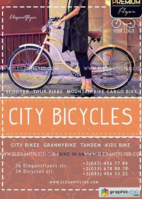 City Bicycles V1 Premium PSD Template + Facebook cover