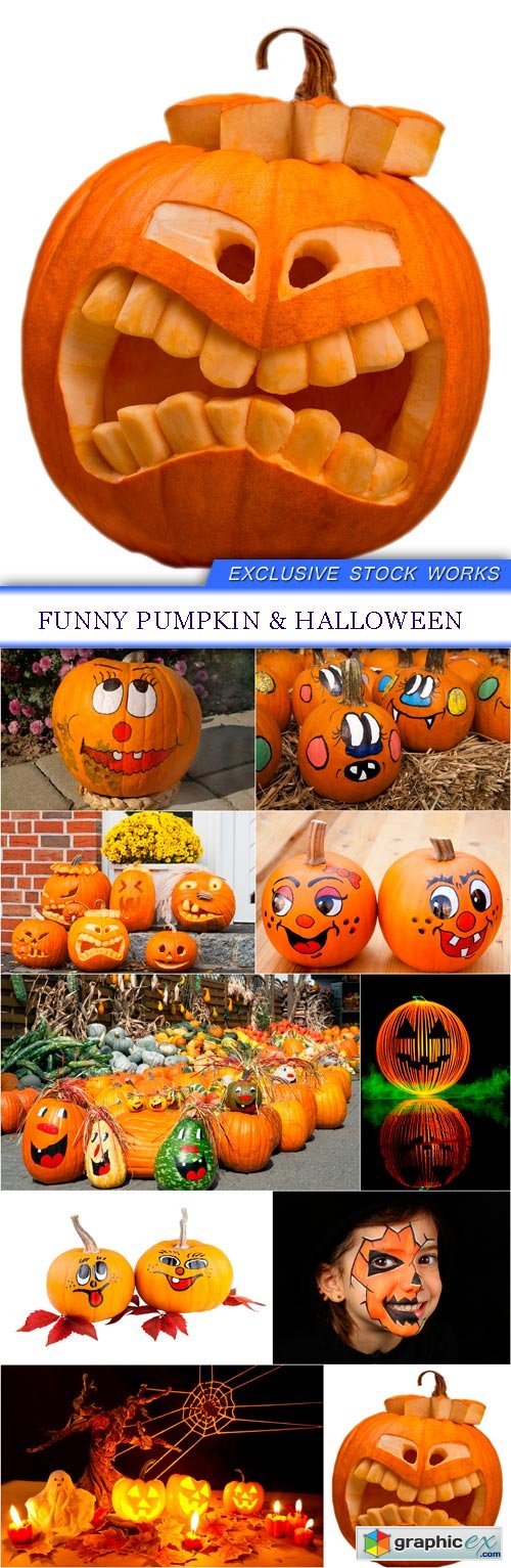 Funny Pumpkin & Halloween 10X JPEG