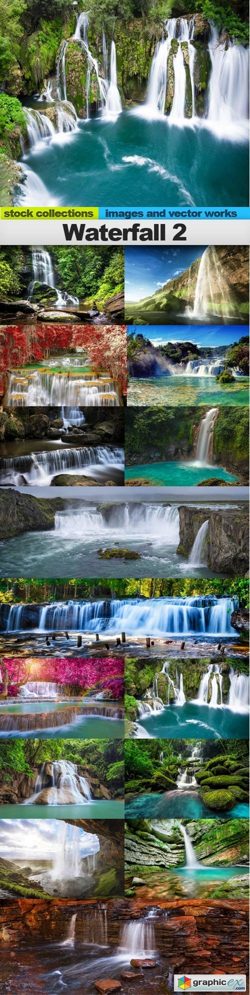 Waterfall 2, 15 x UHQ JPEG