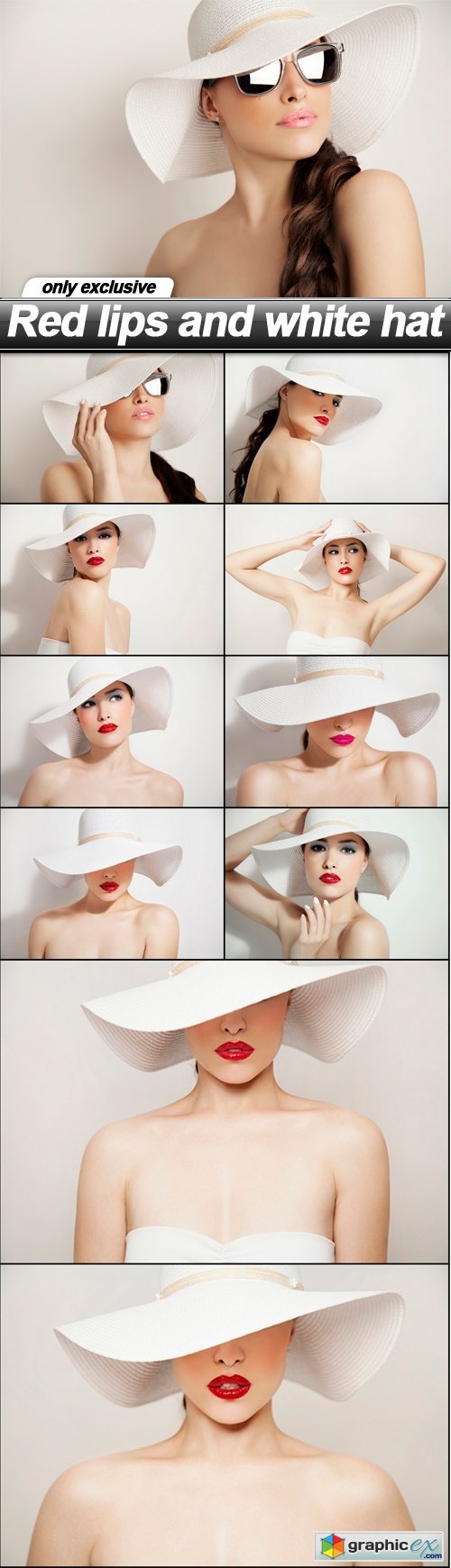 Red lips and white hat - 11 UHQ JPEG