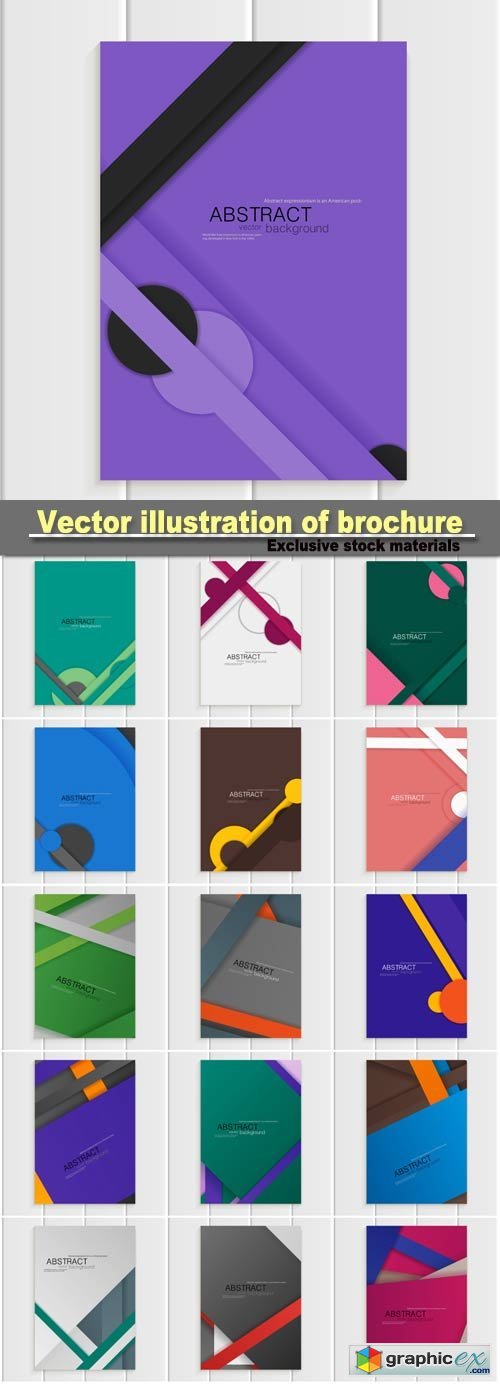 illustration of brochure in material design style