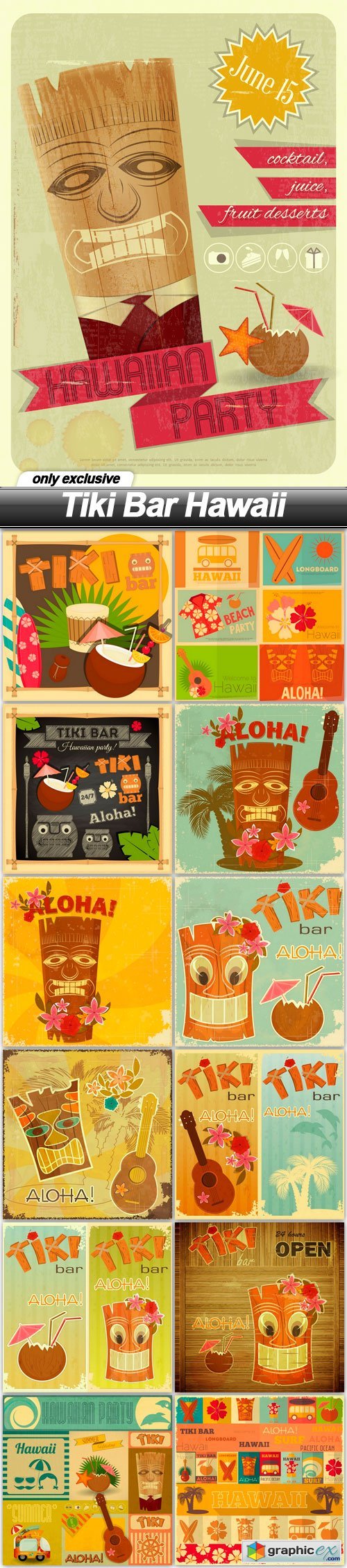 Tiki Bar Hawaii - 13 EPS
