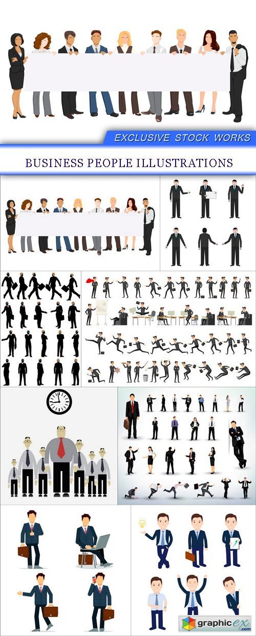 Business People illustrations 8X EPS